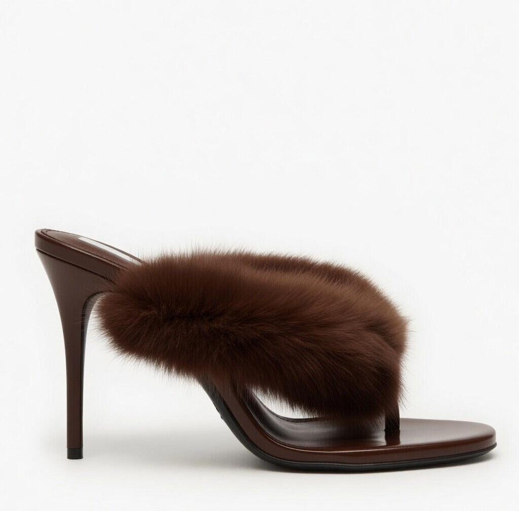 Fluffy Mink Heel